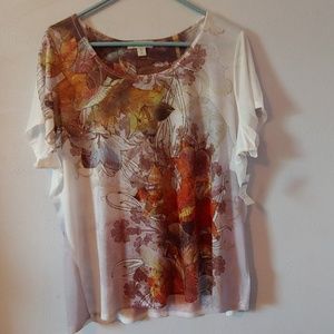 NWT Coldwater Creek Floral Top SZ 2X